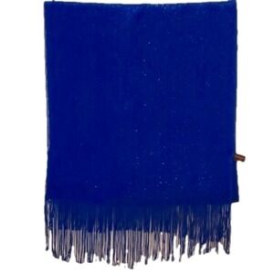 Kimberly C Sparkle Fringe Scarf Blue Royal Evening Shawl Wrap